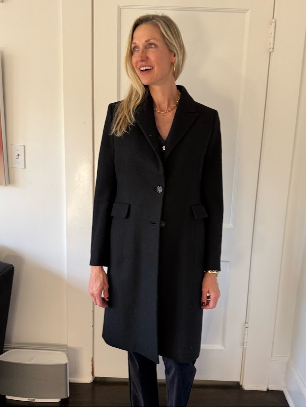 CNC Costume National Black Long Women's Trench Coat